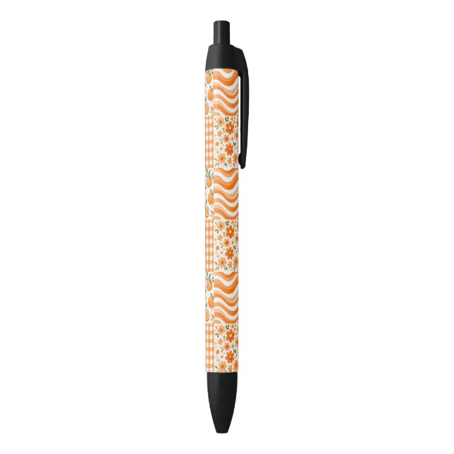 Stylo Noir Textures Orange (Bas (Vertical))
