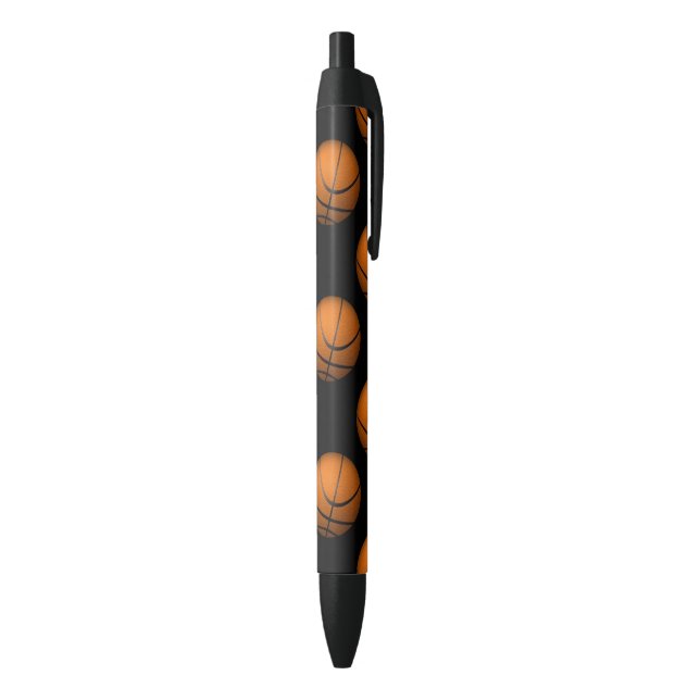 Stylo Noir Thème sportif de basket-ball (Bas (Vertical))