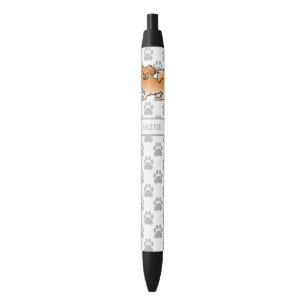Stylo Noir Tibétain Spaniel Rouge Chien de Dessin Animé Migno