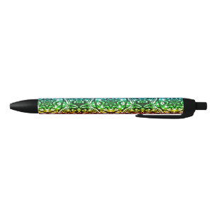 Stylo Noir Tiedye Mandala Étoile Arc-en-ciel