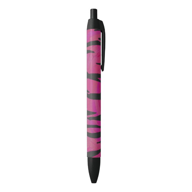 Stylo Noir Tiger rose chaud et noir (Bas (Vertical))