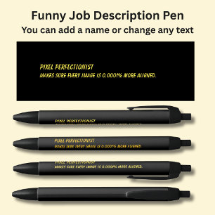 Stylo Noir Titre du travail amusant - Perfectioniste Pixel