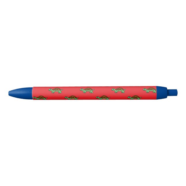Stylo Noir Tortue marrante (Devant)