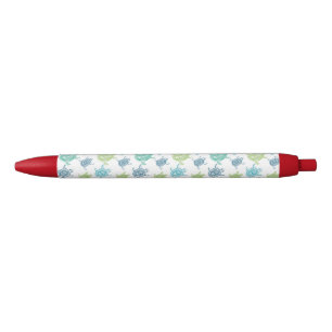 Stylo Noir Tortues bleues et vertes