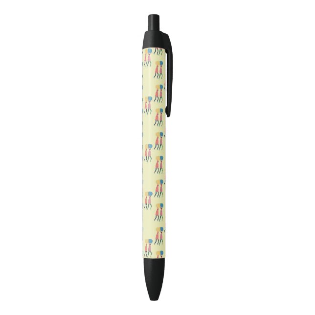 Stylo Noir Transport d'un motif de pilule (Bas (Vertical))