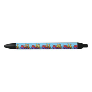 Stylo Noir Transporter de rivière drôle de loutres de mer