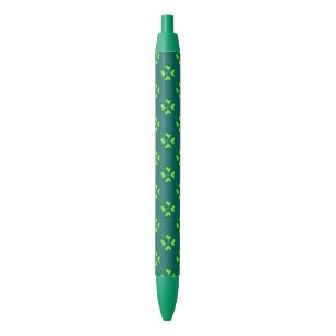 Stylo Noir Trèfle chanceux à quatre feuilles