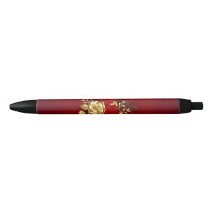 Stylo Noir Trois roses de joaillerie