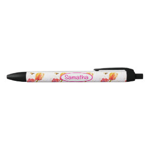 Stylo Noir Tulipe jaune rouge Tulipes aquarelle Nom de filles
