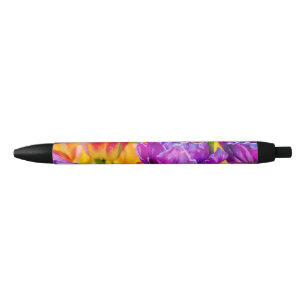Stylo Noir Tulipes Enchantant rose profond