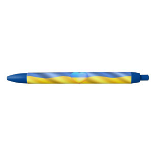 Stylo Noir Ukraine - Paix - drapeau ukrainien - Liberté