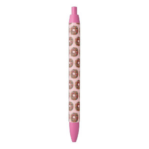Stylo Noir Un arc-en-ciel doux à Donut arrose le Motif