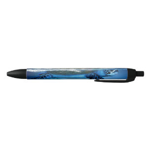 Stylo Noir Une tortue aux fées et aux oiseaux
