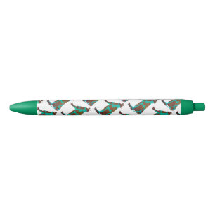 Stylo Noir Vache Silhouette Brown et Turquoise