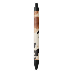 Stylo Noir Vachette animale à la crème Brown occidentale