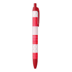 Stylo Noir Valentine Love Motif Red