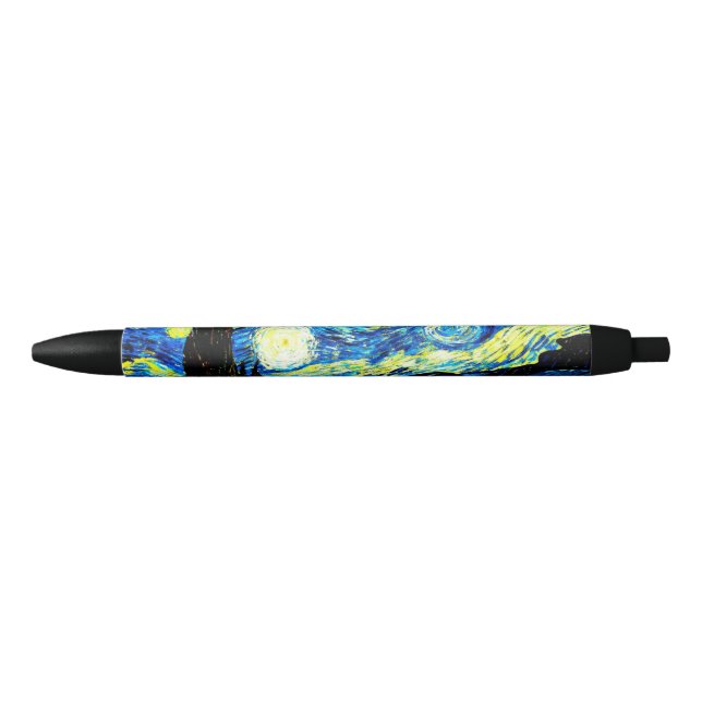 Stylo Noir Van Gogh - Starry Night, célèbre peinture (Devant)