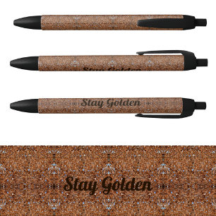 Stylo Noir Verre doré