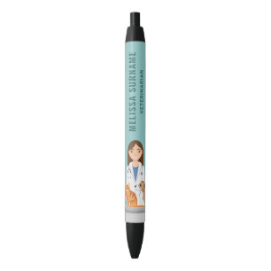 Stylo Noir Vétérinaire Femme Vétérinaire Clinique vétérinaire