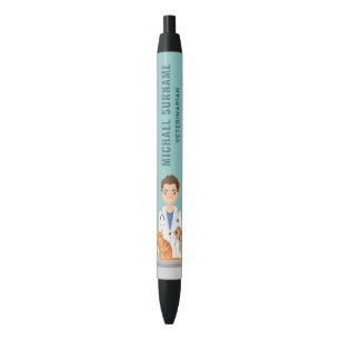 Stylo Noir Vétérinaire Homme Vétérinaire Clinique Animaux de 