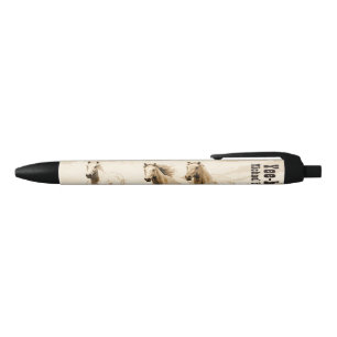 Stylo Noir Vibes Occidentales ! Chevaux. Don d'homme modifiab