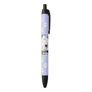 Stylo Noir Vieux anglais Sheepdog Puppy Peinture - Chien Art