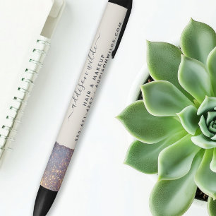 Stylo Noir Violet Or Iridescent Glam Glitter Salon Moderne Do