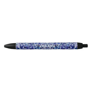 Stylo Noir Voies neurales bleues "nerveuses"/stylo de nerfs