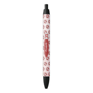 Stylo Noir volley-ball personnalisé blanc