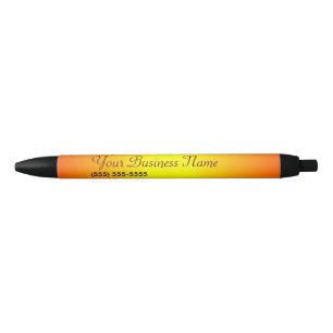 Stylo Noir Votre entreprise Site Web Téléphone Personnalisabl