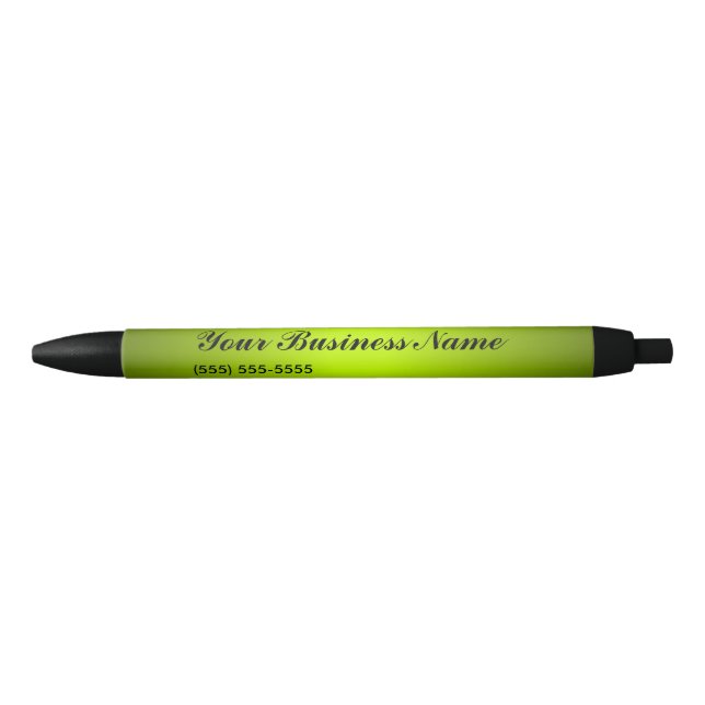 Stylo Noir Votre téléphone de site Web de raison sociale (Devant)