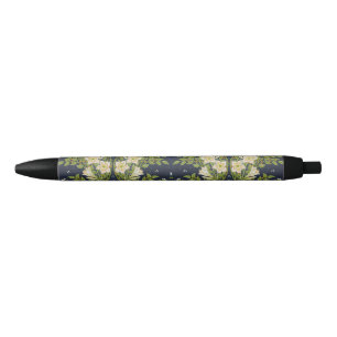 Stylo Noir Walter Crane Vintage Marine Blanche Lily Pattern