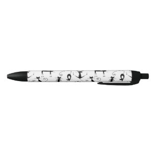 Stylo Noir Whimsical Skinny Motif de chat noir