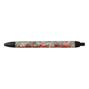 Stylo Noir William Morris Acanthe Rouille Rouge Sauge Vert