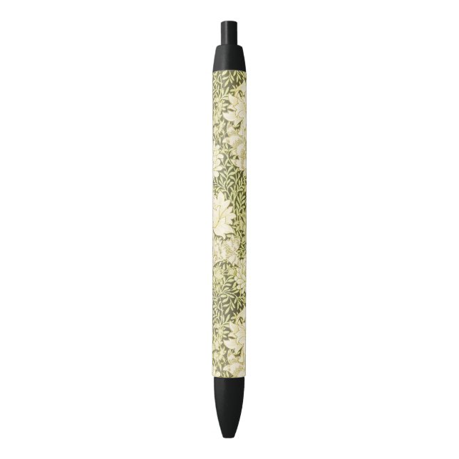Stylo Noir William Morris Chrysanthemum Motif floral (devant Vertical)