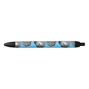 Stylo Noir Wyandottes Paire en argent