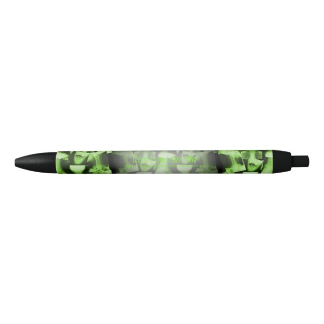 Stylo Noir X-Rayed - Vert radioactif (Devant)