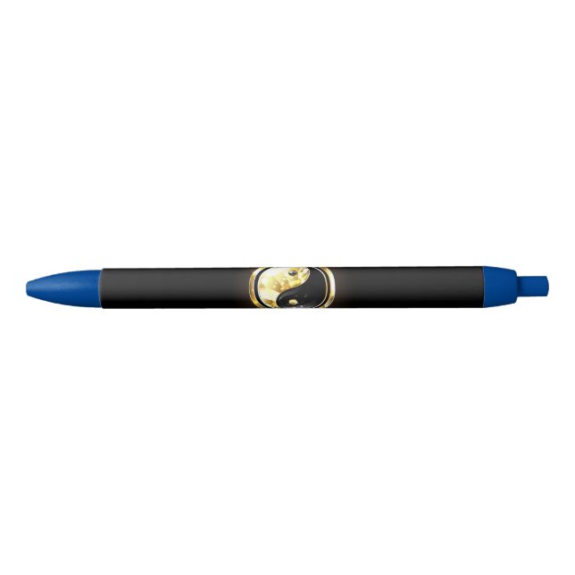 Stylo Noir Yin Yang or sur noir (Devant)