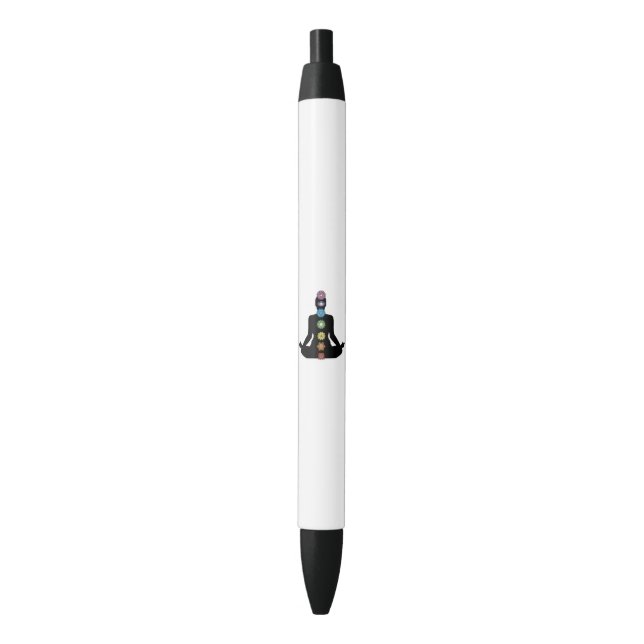 Stylo Noir Yoga Chakras (devant Vertical)