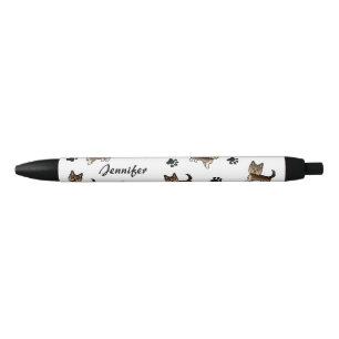 Stylo Noir Yorkshire Terrier au Chocolat Avec Pattes & Nom
