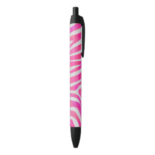 Stylo Noir Zebra Hot Pink et White Print