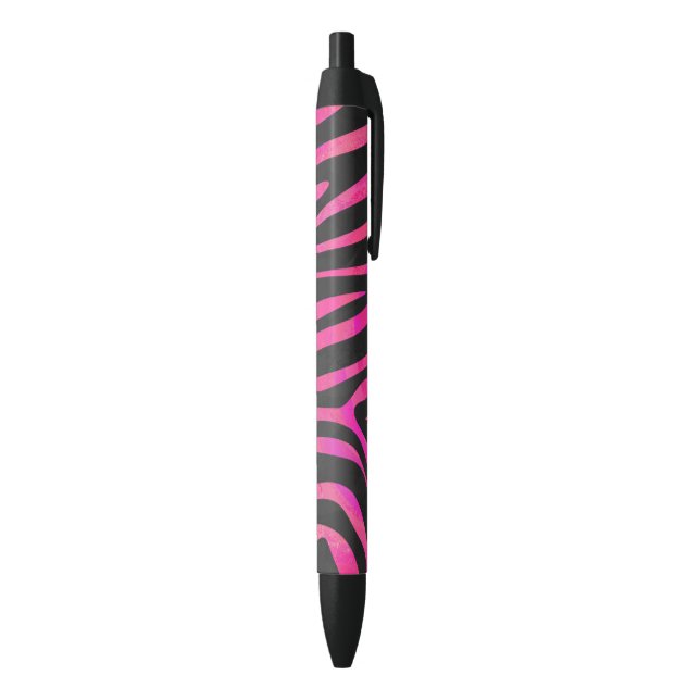 Stylo Noir Zebra noir et rose chaud (Bas (Vertical))