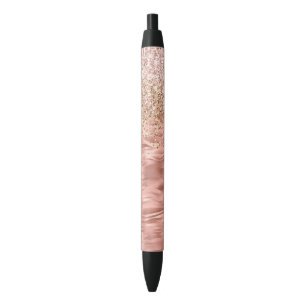 Stylo Noir Zèbre rose chic pour imprimer Glitz