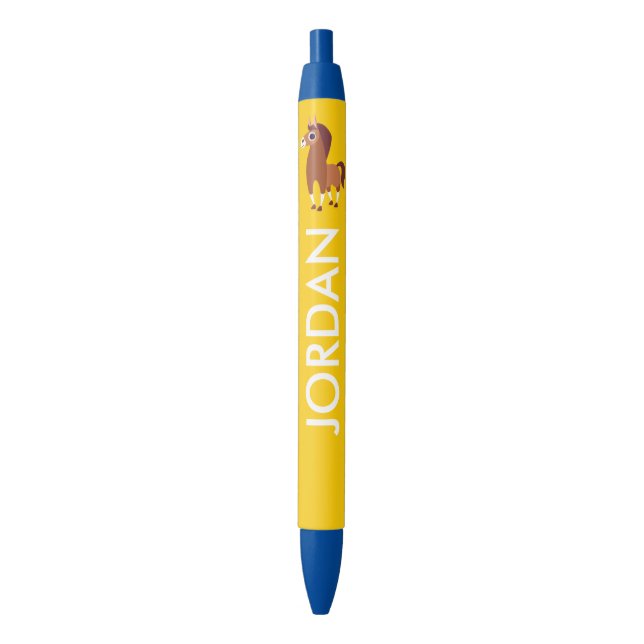 Stylo Noir Zora le cheval (devant Vertical)