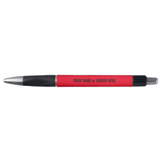 Stylo Nom de groupe personnalisé et texte en rouge promo
