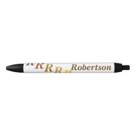 Stylo - Nom et initiale en retrait dans les tons b