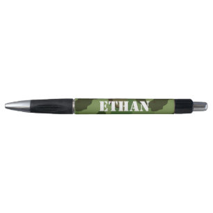 Stylo Nom fait sur commande sur le camouflage de vert et