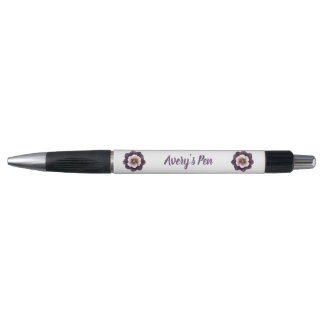 Stylo Nom floral violet chic