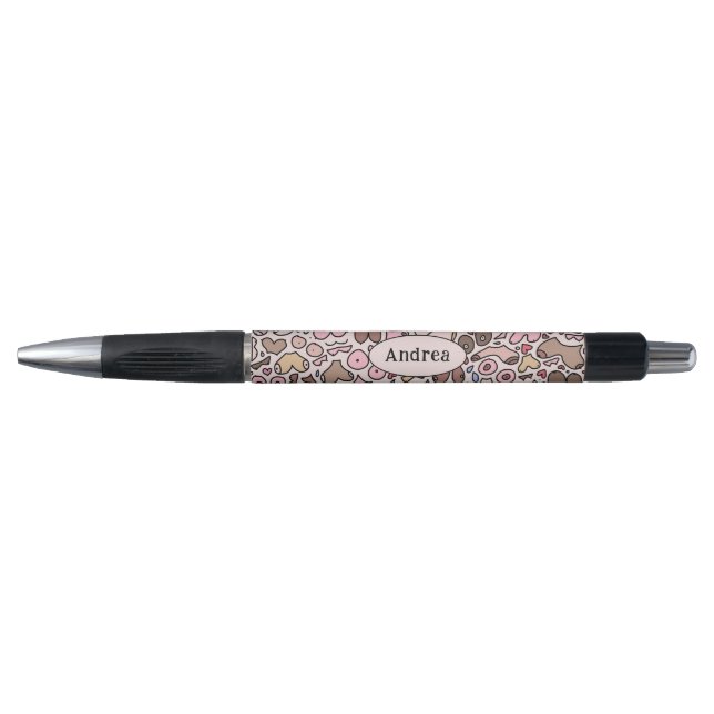 Stylo Nom humour neutre motif mammaire (Devant)