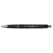 Nom Monogramme Élégant Noir Gris